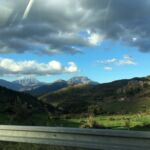 Glimpses of Corsican countryside and mountains from the car