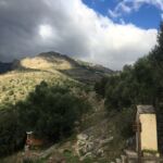 Setting off from Corte on the very steep climb.