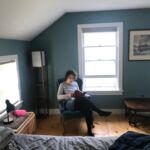 Relaxing in our room