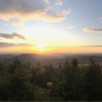 Sunset during our descent