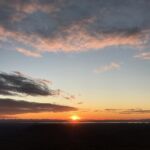 Sunset at the end of our descent