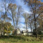 Another view of our lodgings from the bottom of the garden