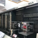 The IBM Mark I electronmechanical computer on display in the Science Center